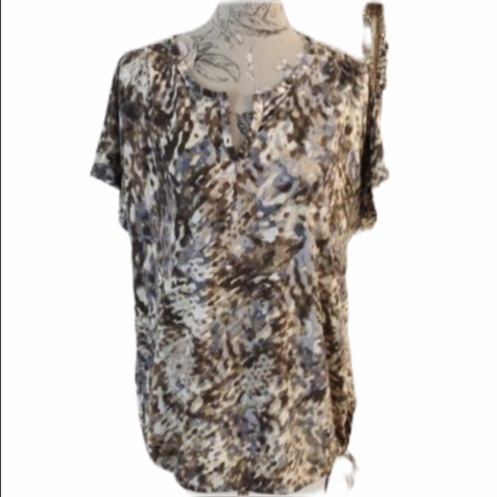 *liz Claiborne Brown Top L